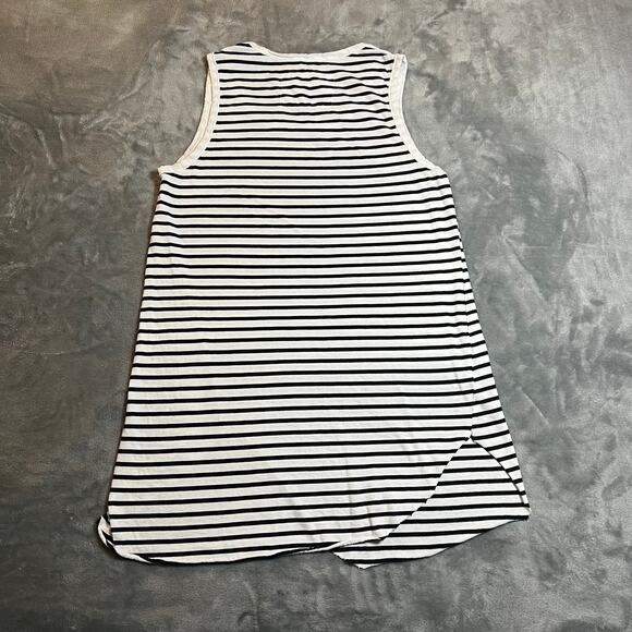 Frank & Eileen Sleeveless Striped Scoop Neck Relaxed Asymmetric Tank Size XS - Picture 3 of 7